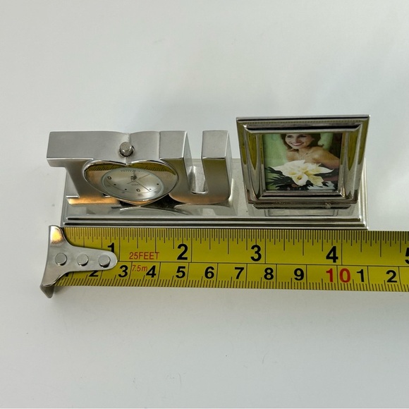 Daniel David Collection Small Desk Clock And Frame I Love You Retro - Picture 14 of 14